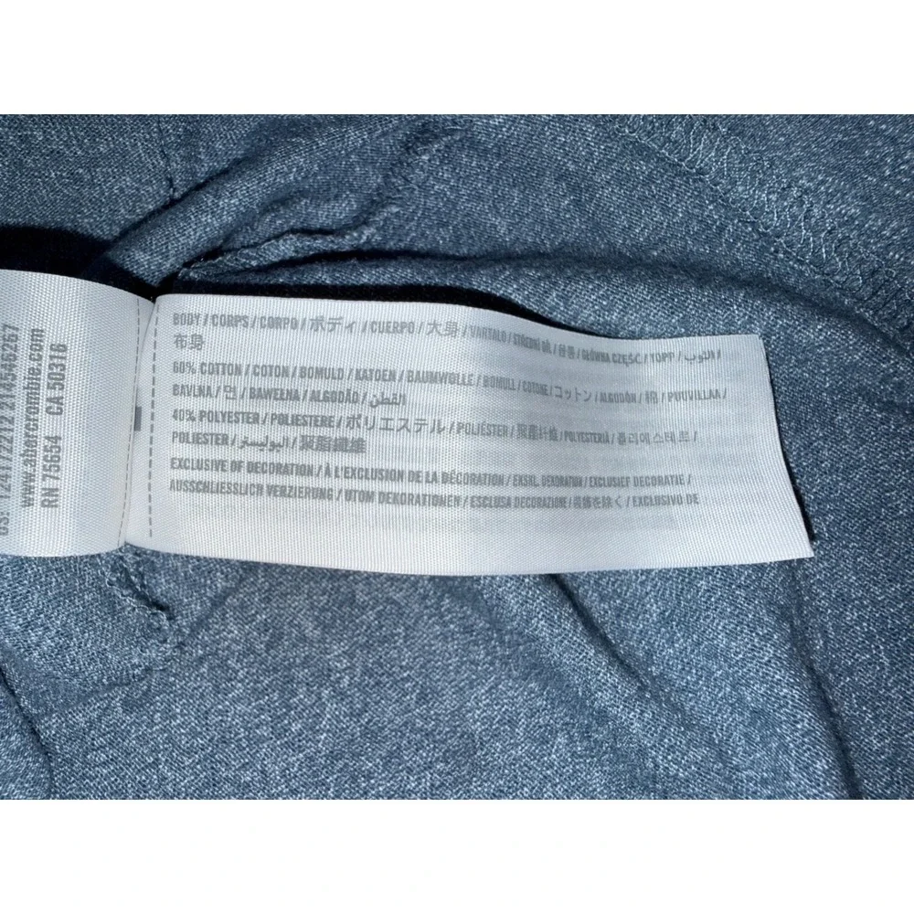 Abercrombie & Fitch Mens XXL Soft Tee Blue Heather Short Sleeve Crewneck T-Shirt